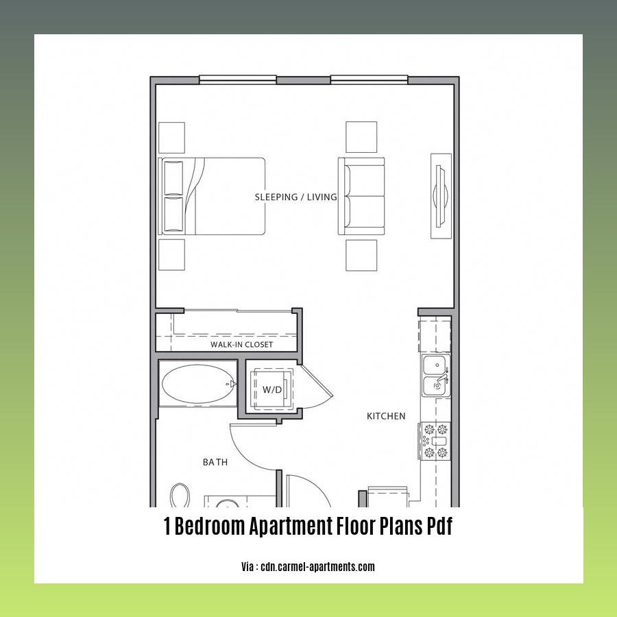 1 bedroom apartment floor plans pdf
