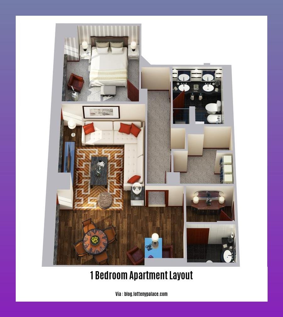 1 bedroom apartment layout