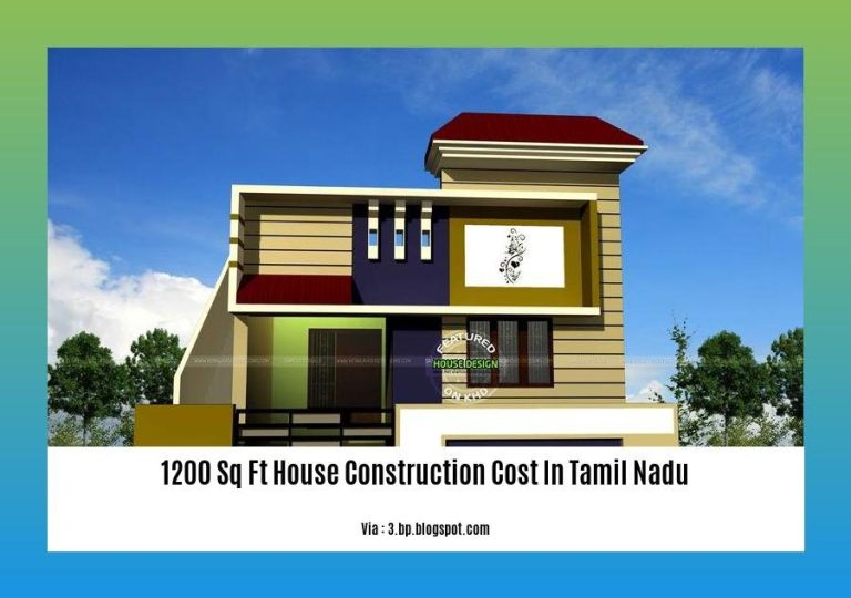 1200 sq ft House Construction Cost in Tamil Nadu A Comprehensive Guide