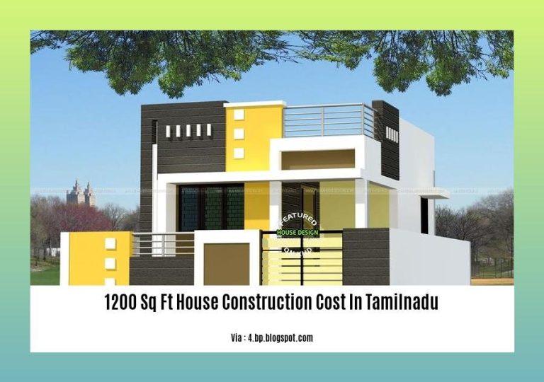 Calculating the Construction Cost of a 1200 Sq Ft House in Tamil Nadu