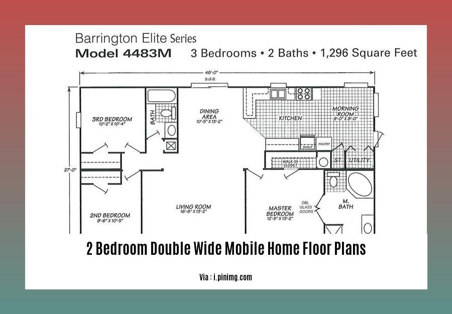 2 bedroom double wide mobile home floor plans