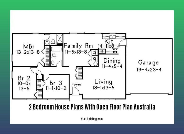 2 Bedroom House Plans with Open Floor Plan Australia Design — free download