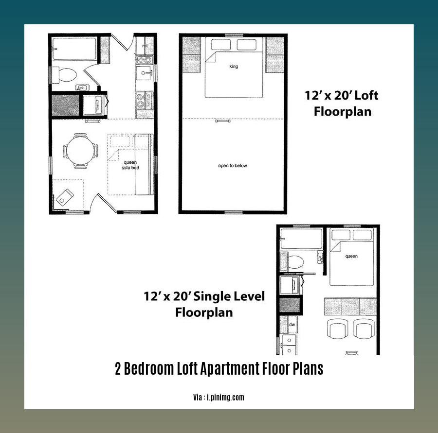 2 bedroom loft apartment floor plans
