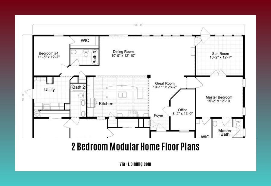 2 bedroom modular home floor plans