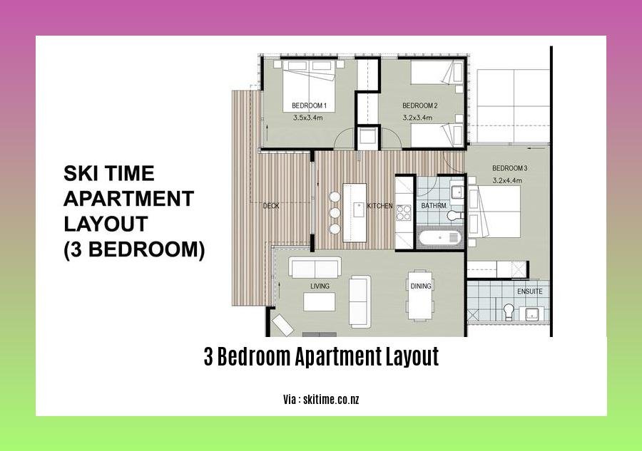 3 bedroom apartment layout