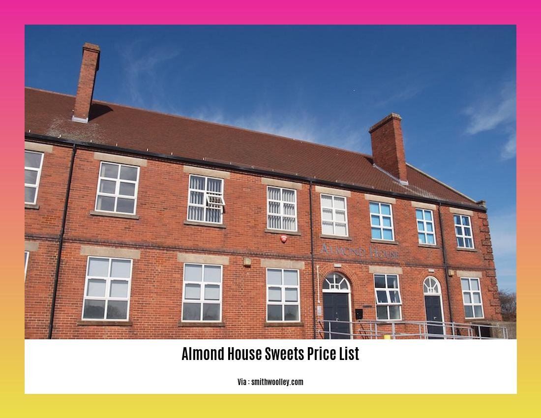 Almond house sweets price list