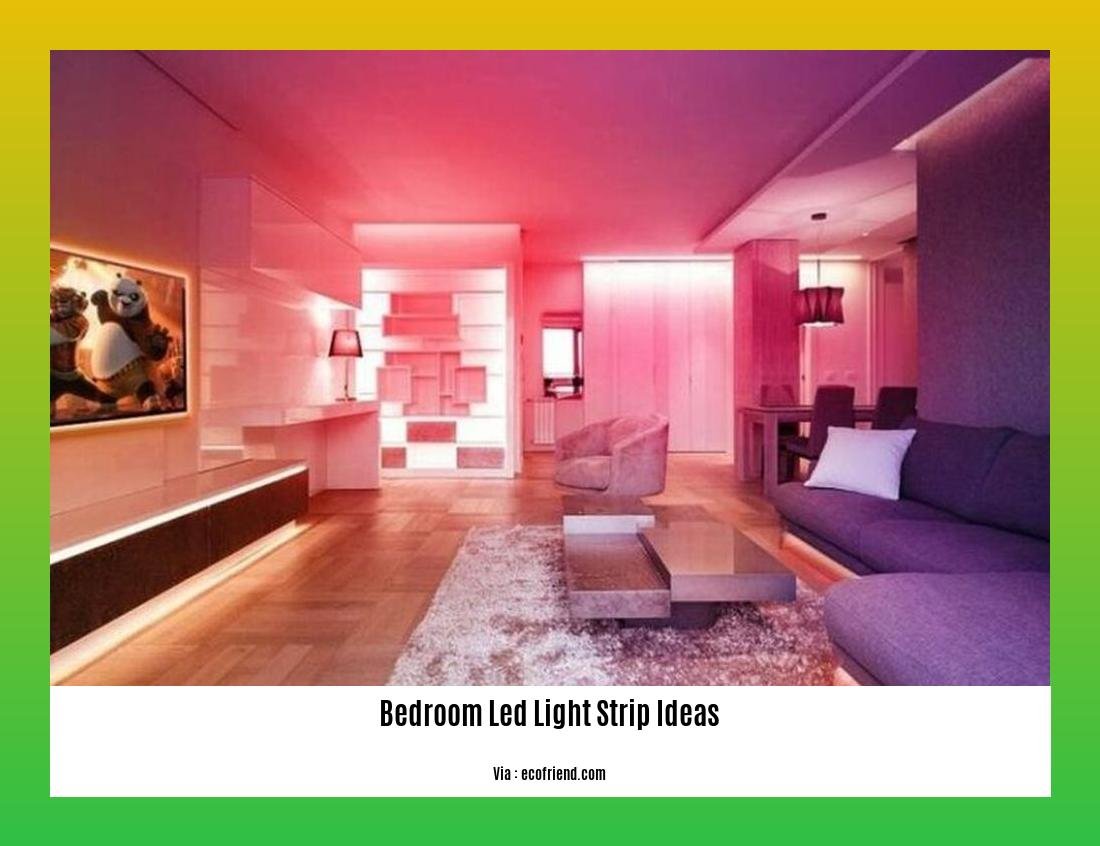Bedroom LED light strip ideas