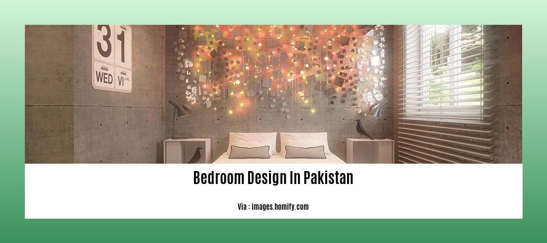 Bedroom design in Pakistan