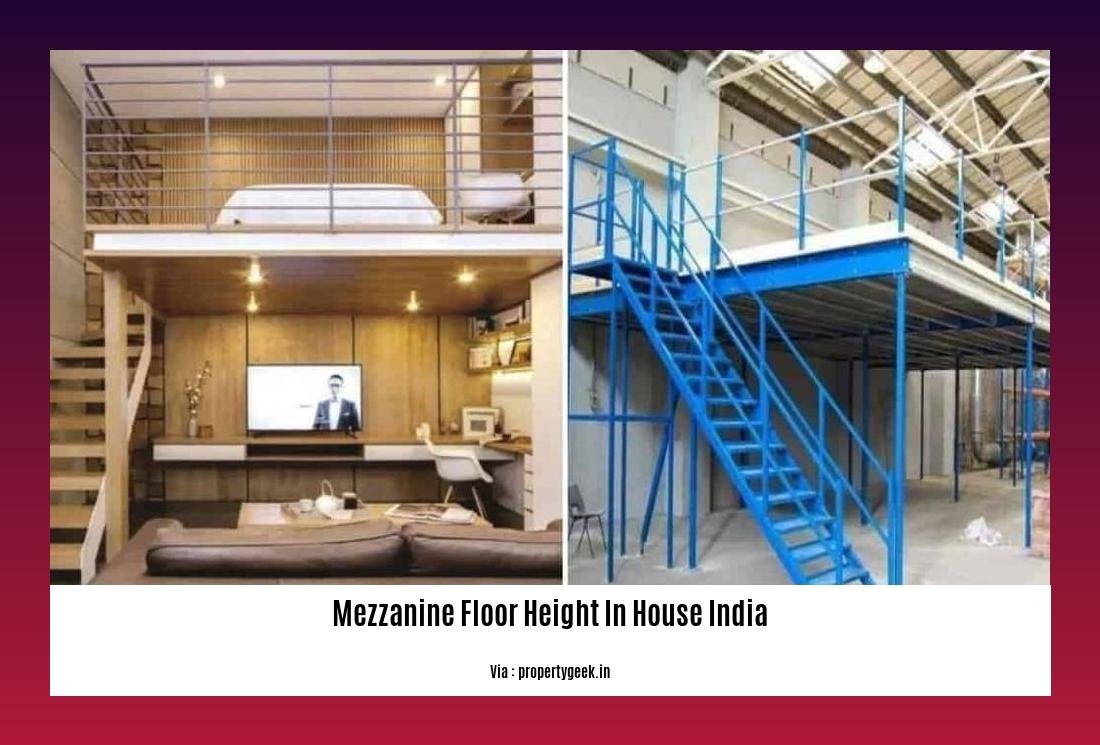 Mezzanine floor height in house India