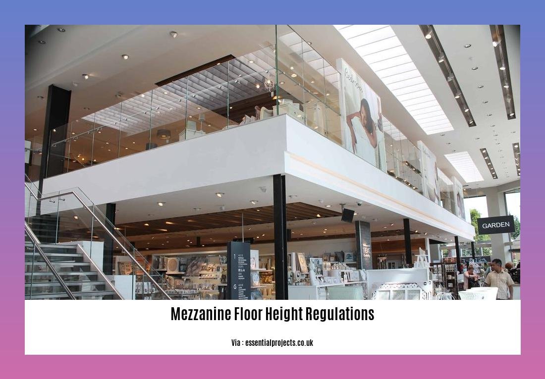 Mezzanine floor height regulations