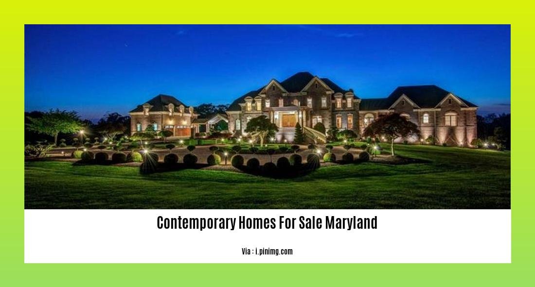 contemporary homes for sale maryland