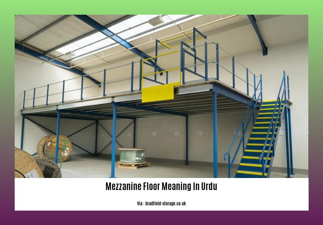 mezzanine floor meaning in urdu