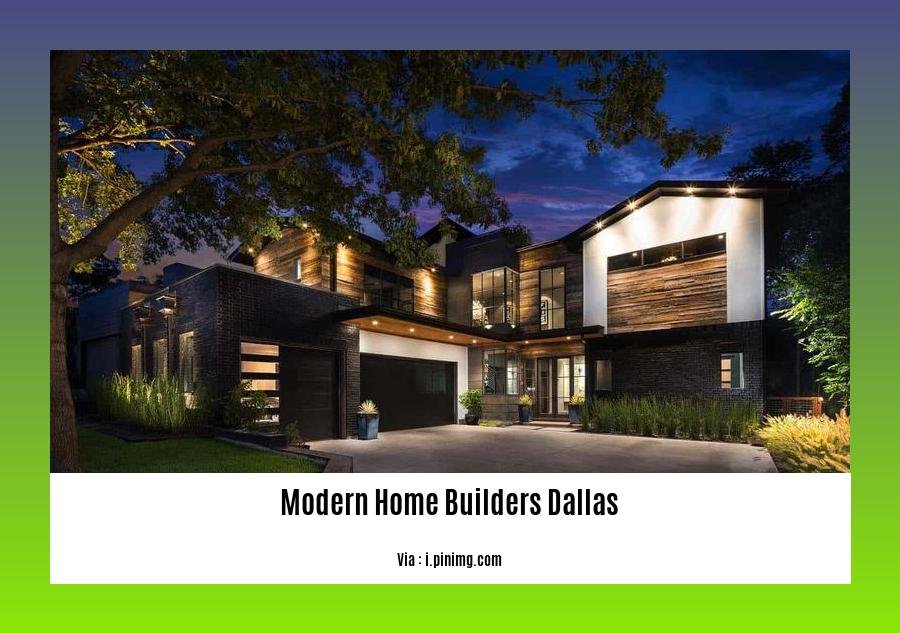 modern home builders dallas
