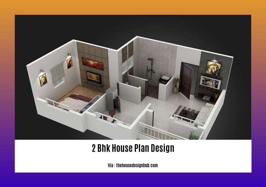 2 bhk house plan design