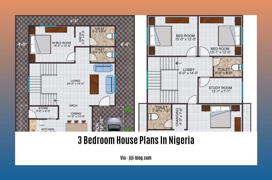 3 bedroom house plans in nigeria