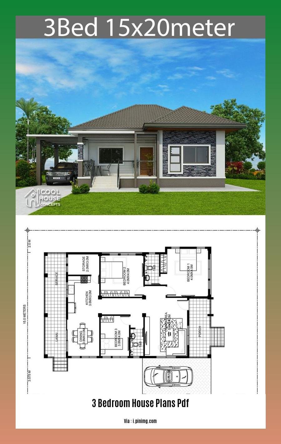 3 bedroom house plans pdf