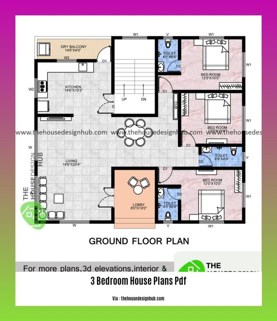 3 Bedroom House Plans PDF: A Comprehensive Guide to Designing ...