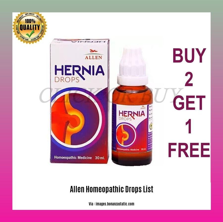 Allen homeopathic drops list
