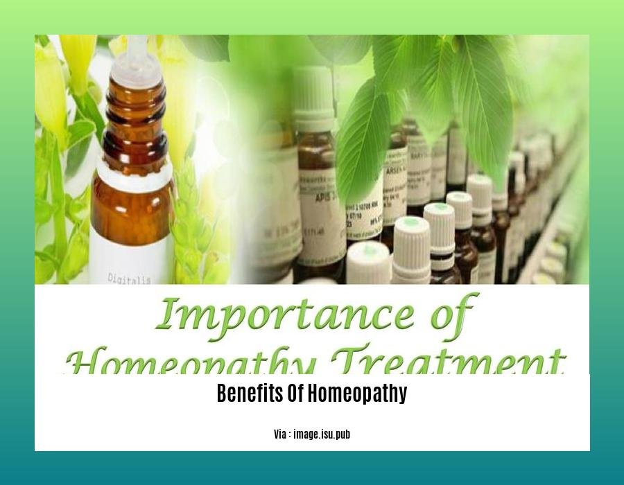Benefits of homeopathy