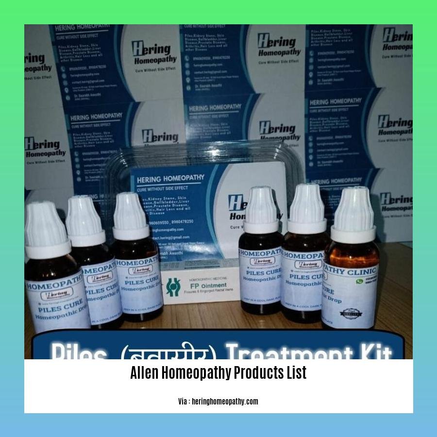 allen homeopathy products list