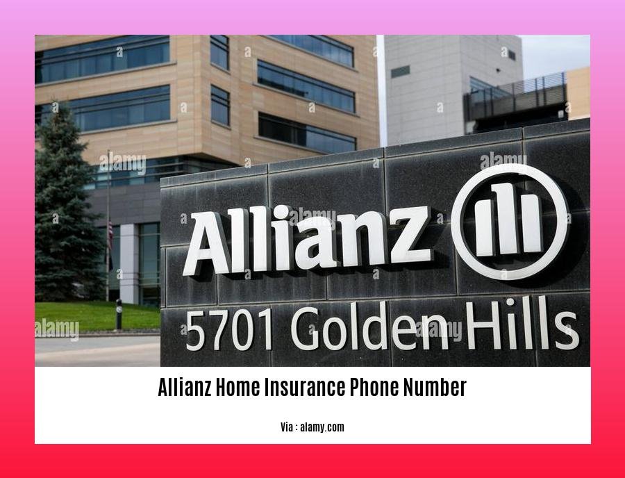 allianz home insurance phone number