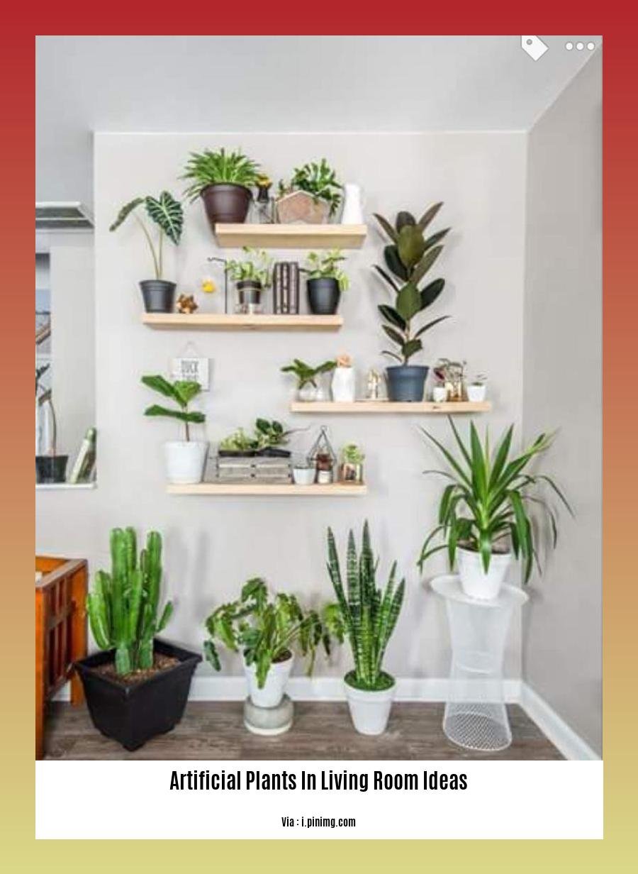 artificial plants in living room ideas