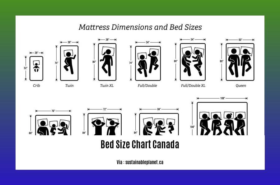 Bed Size Chart Canada Ultimate Guide To Mattress Dimensions And 