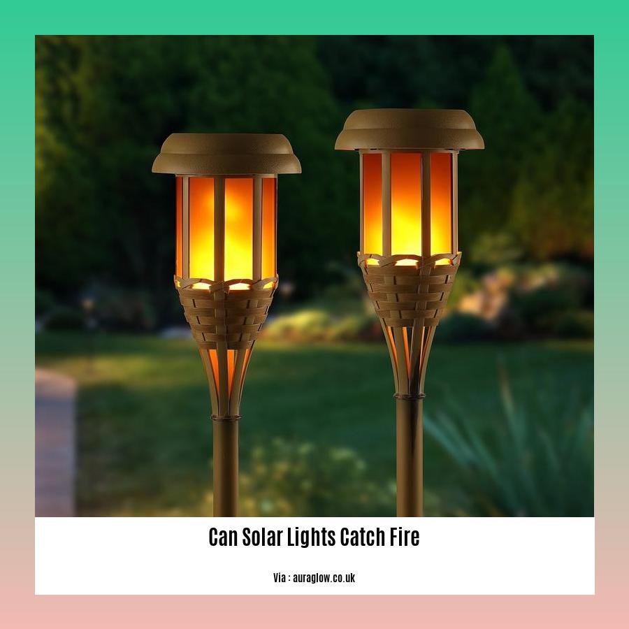 can solar lights catch fire