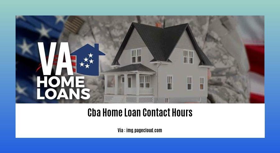 cba home loan contact hours