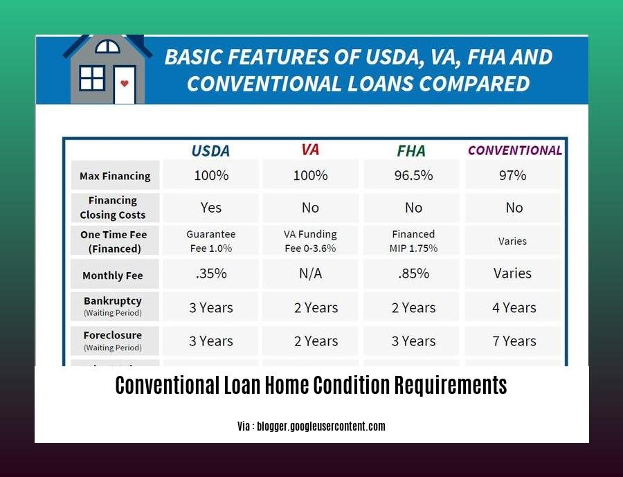 conventional loan home condition requirements