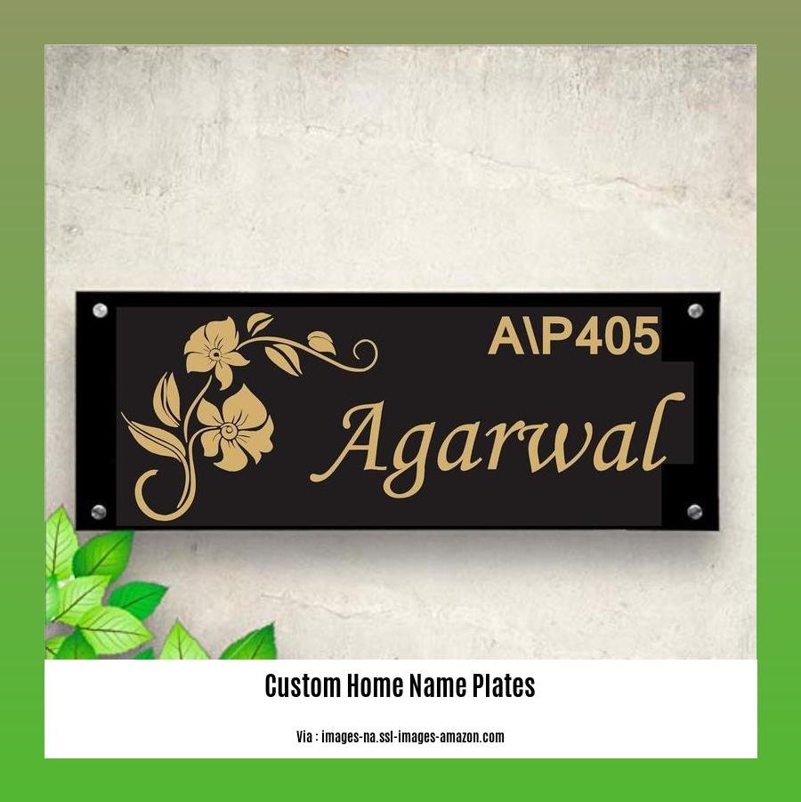 custom home name plates