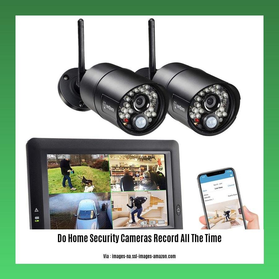 do home security cameras record all the time