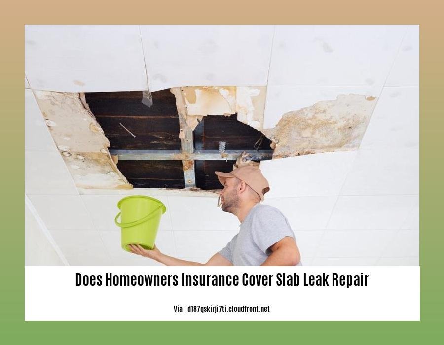 does homeowners insurance cover slab leak repair