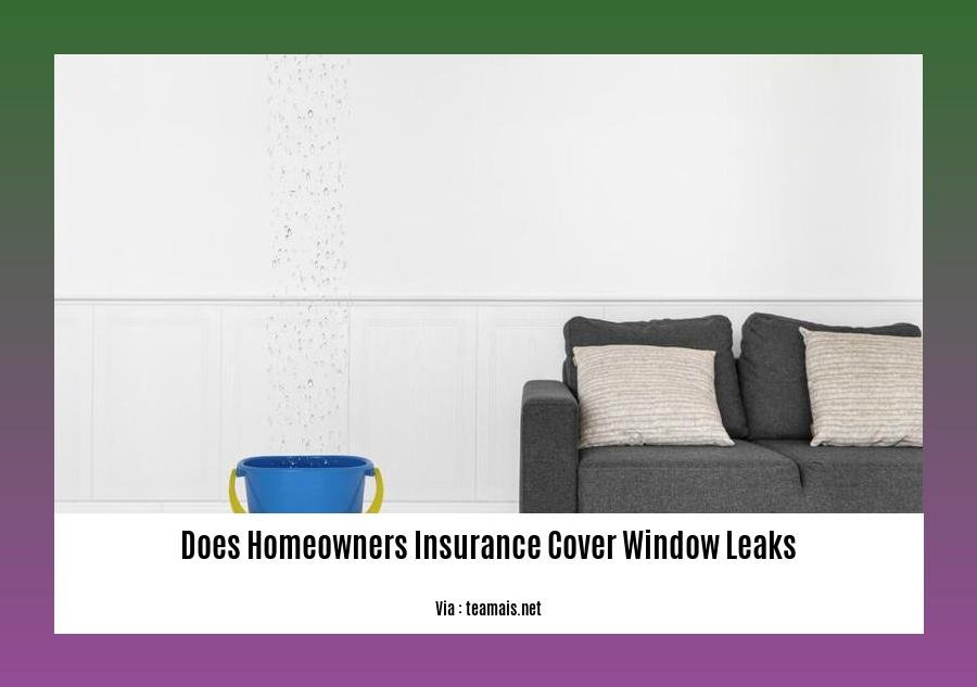 does homeowners insurance cover window leaks