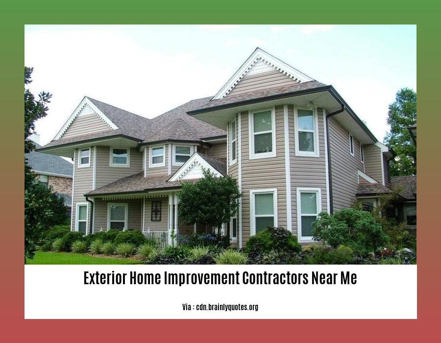 exterior home improvement contractors near me