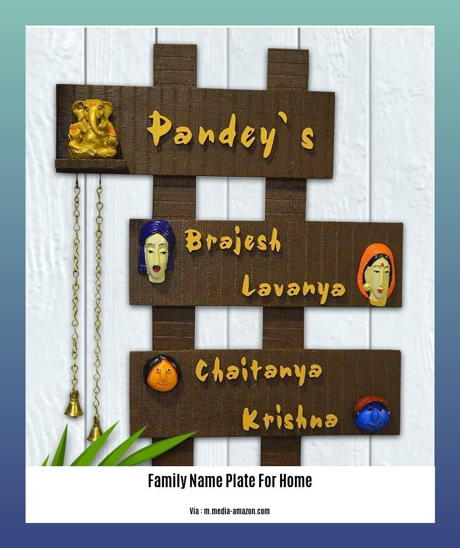 family name plate for home