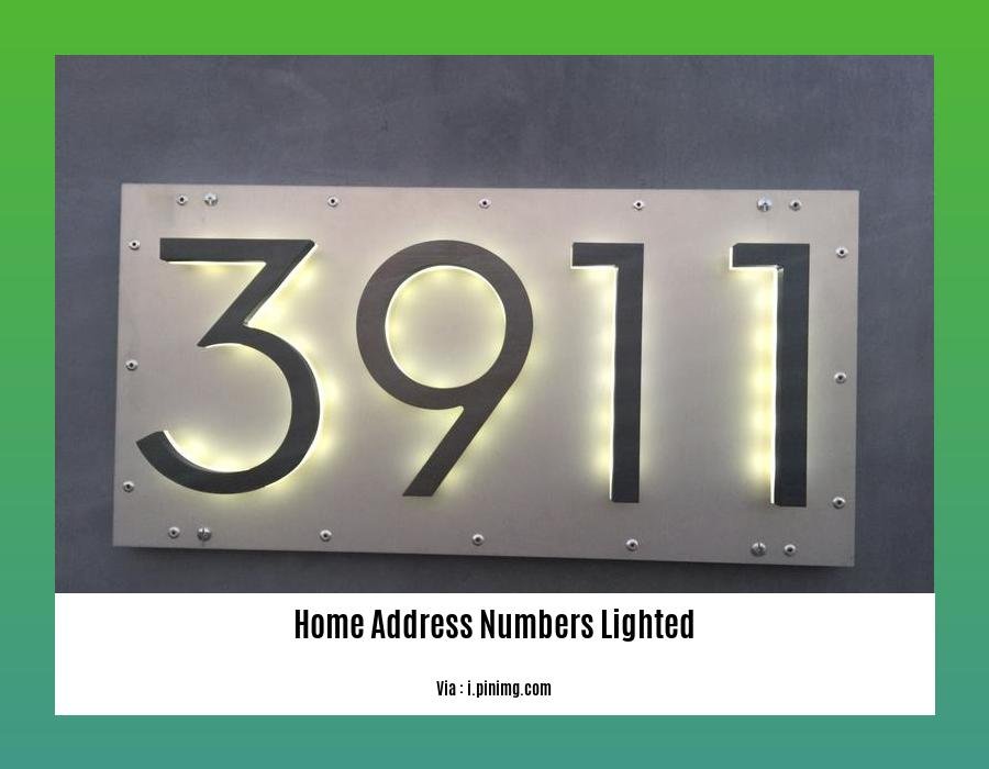home address numbers lighted