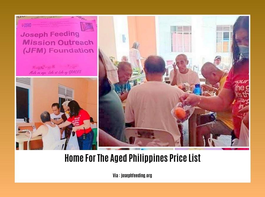 home for the aged Philippines price list