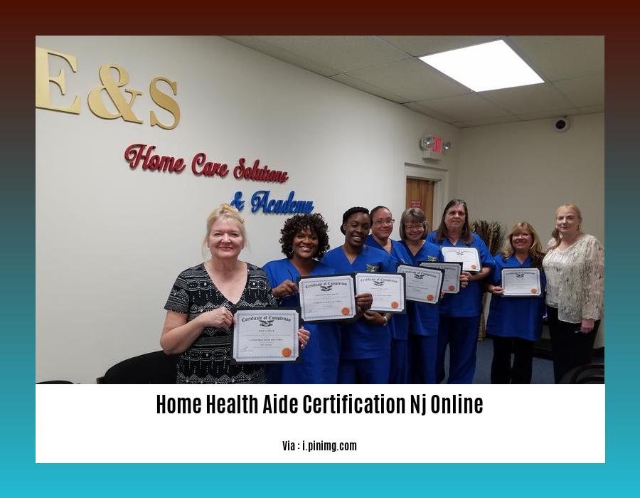 home health aide certification NJ online