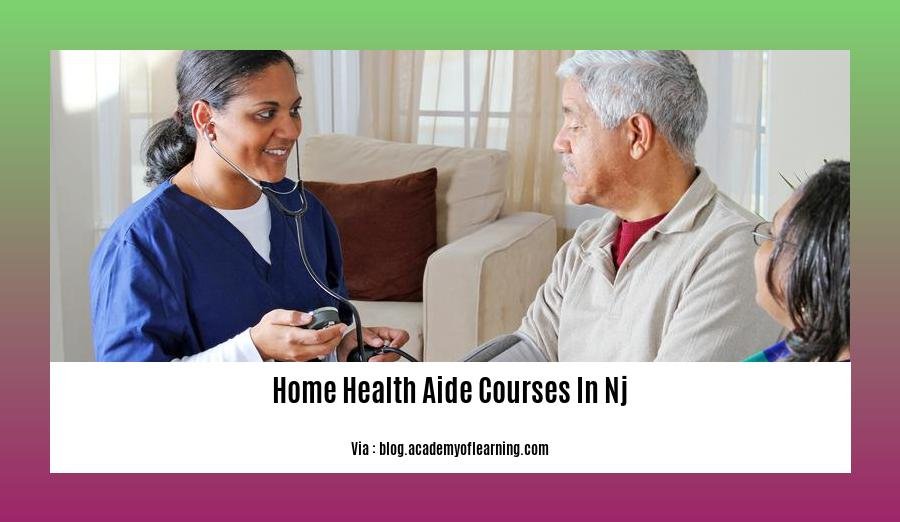 home health aide courses in NJ
