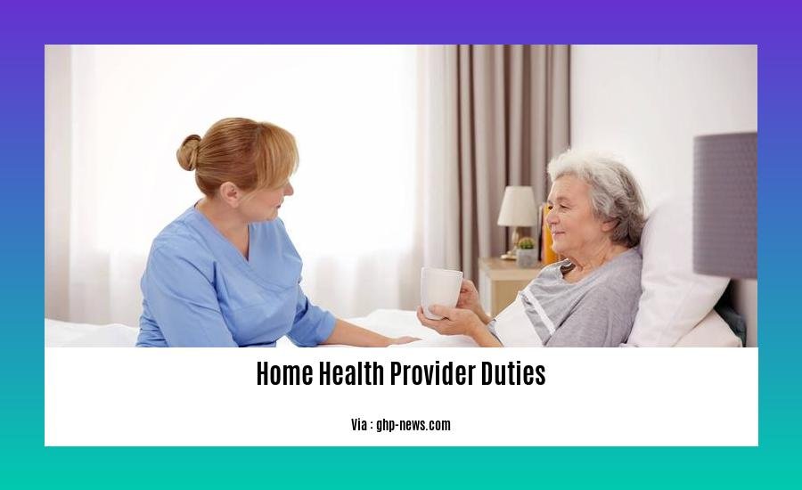 home health provider duties