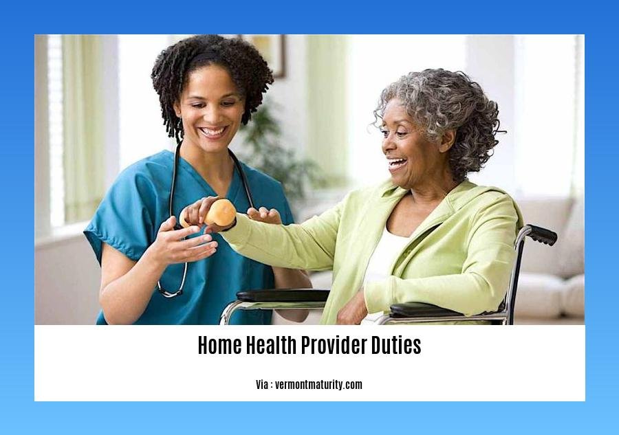 home health provider duties