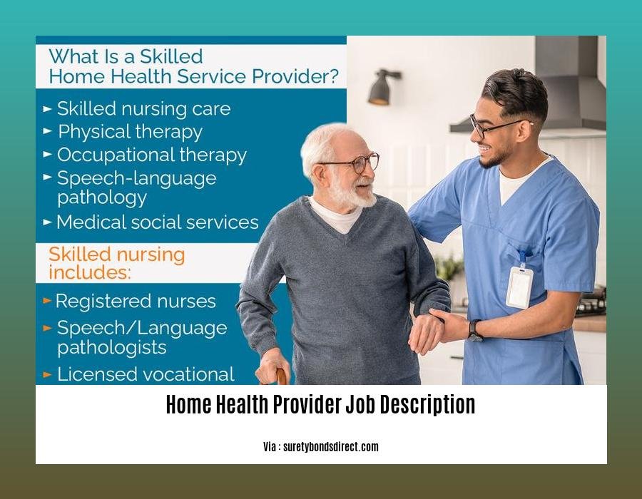 home health provider job description