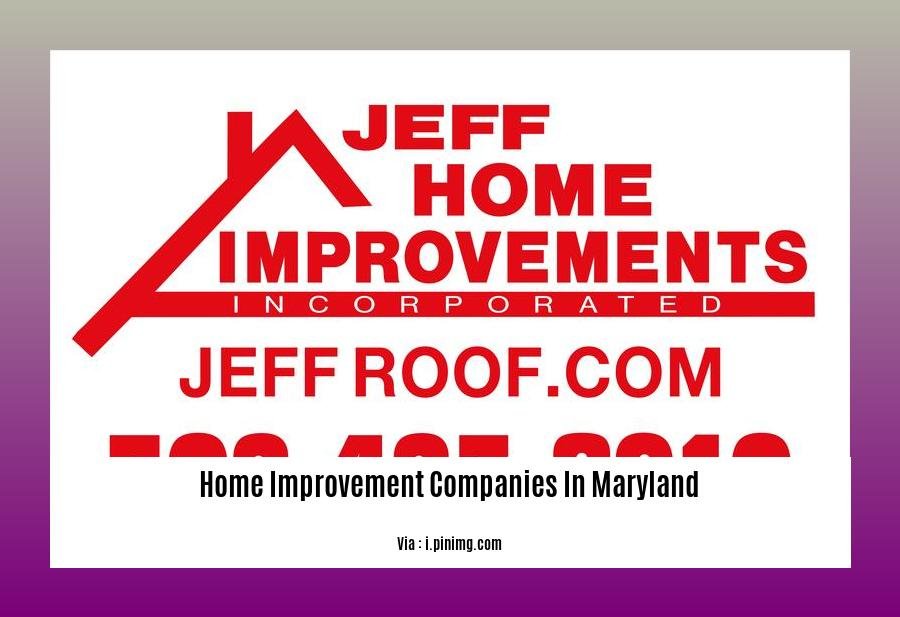 home improvement companies in maryland