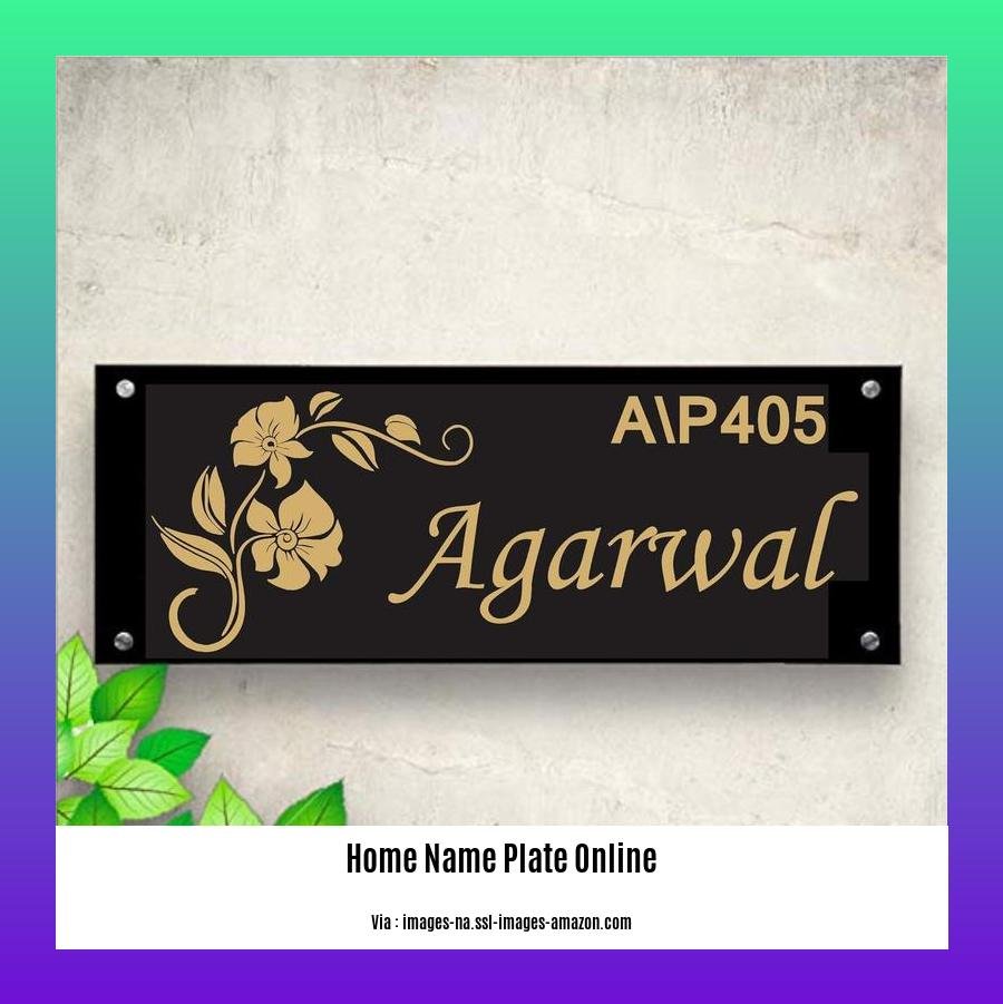 home name plate online