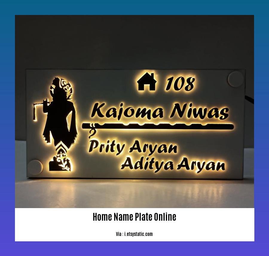 home name plate online