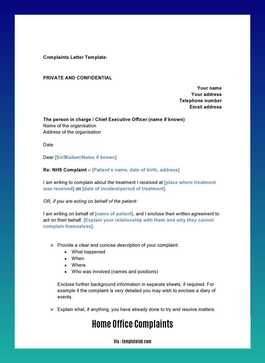 home office complaints