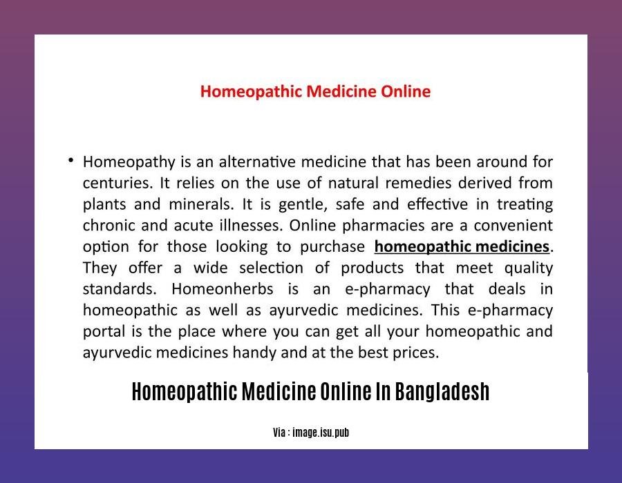 homeopathic medicine online in bangladesh