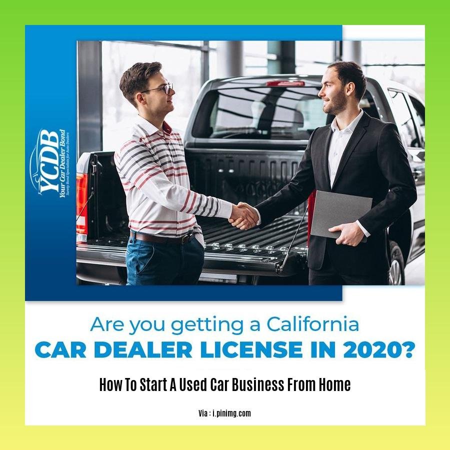 how to start a used car business from home
