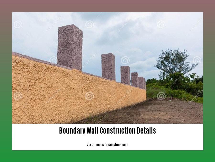 boundary wall construction details